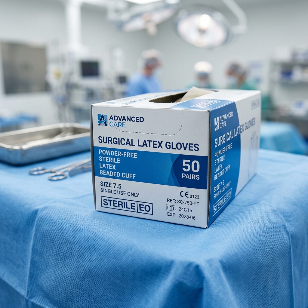 Gants De Chirurgie En Latex Non Poudrés (Multi-Tailles)