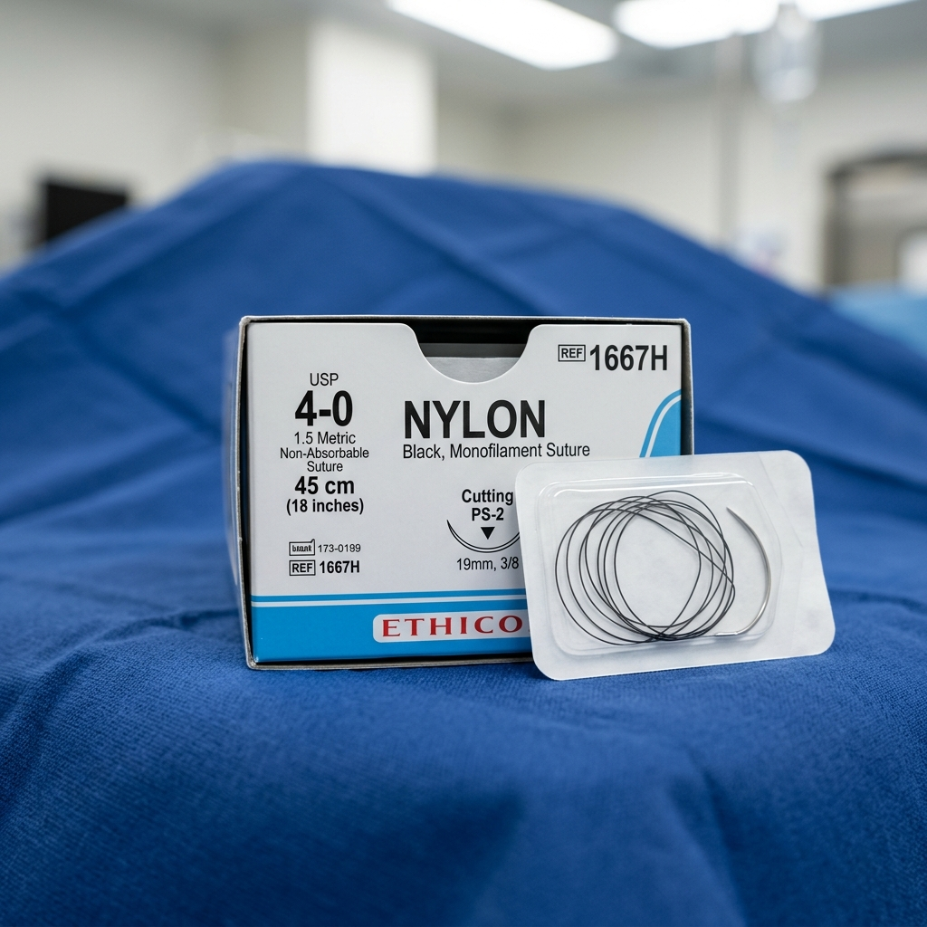 Fil de Suture Nylon Non Résorbable 2/0 (Boîte de 36)
