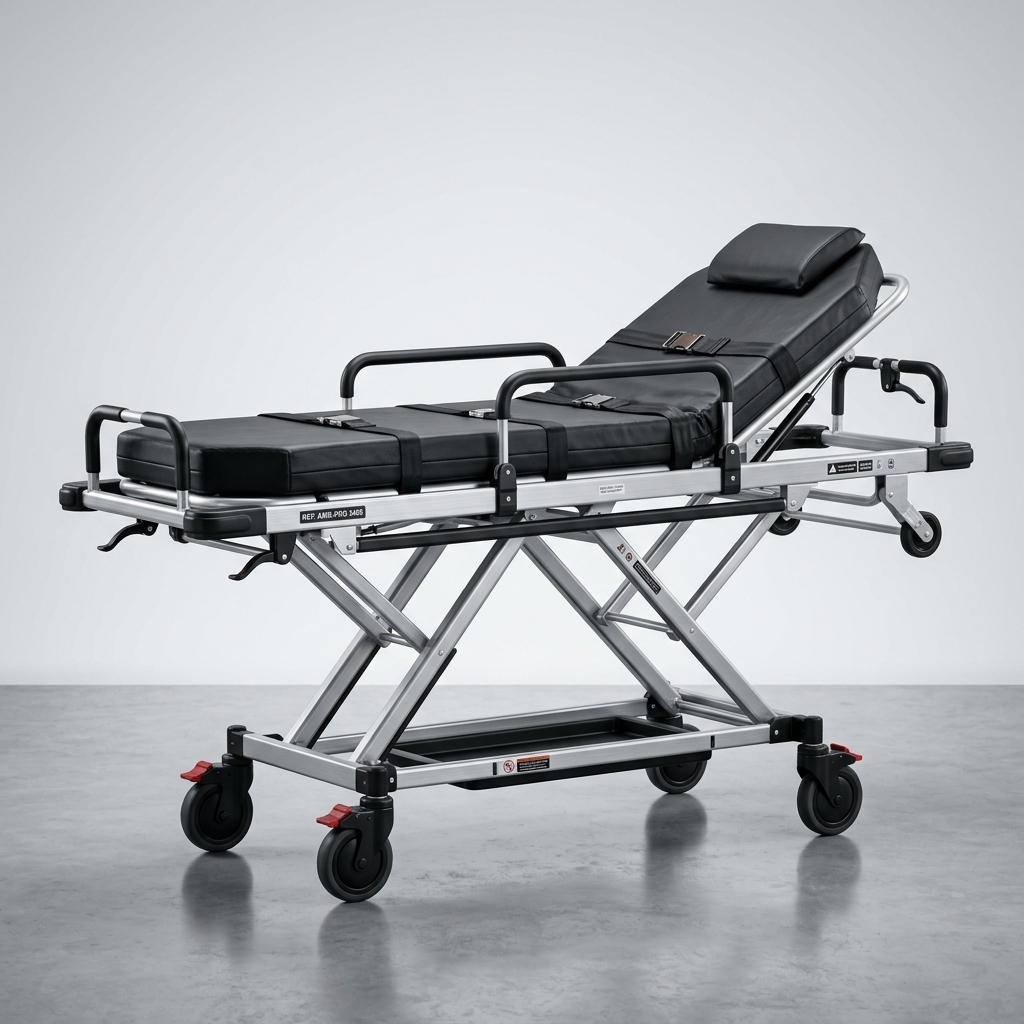 Chariot Brancard Fazzini 913 en Acier Inoxydable