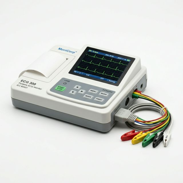 Électrocardiographe (ECG) Portable 3 Pistes