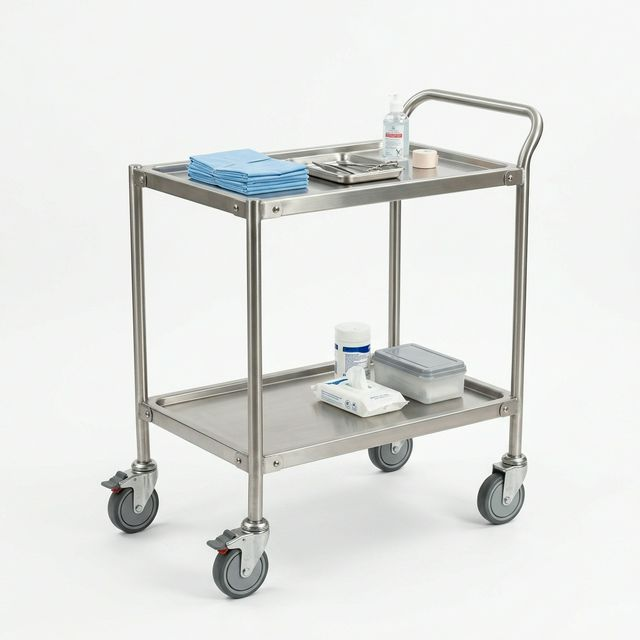 Chariot de Soins Médicaux en Inox