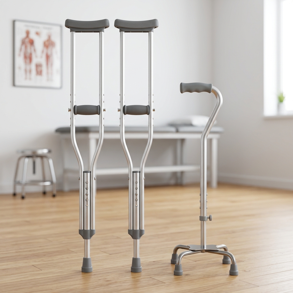 Paire de Béquilles Axillaires en Aluminium