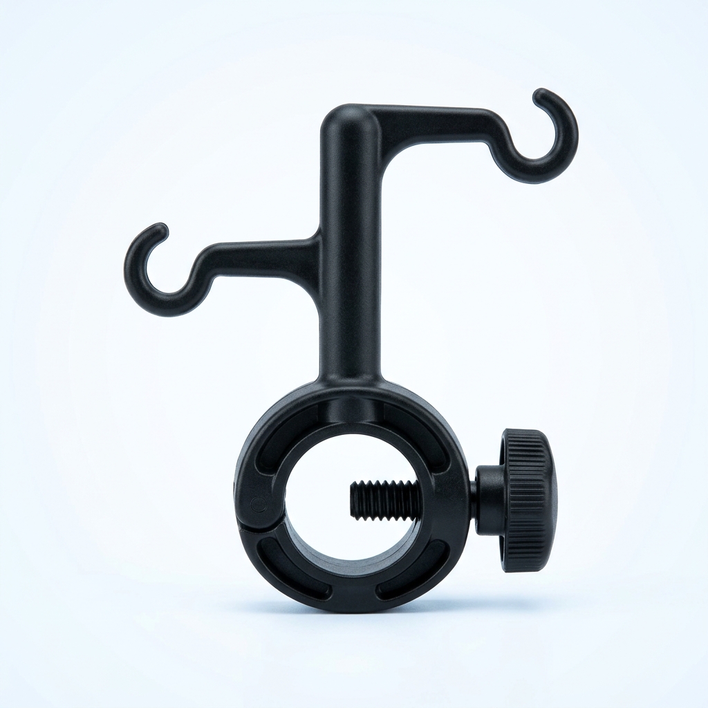 CROCHET EN PLASTIQUE DOUBLE "F" POUR SUPPORT IV