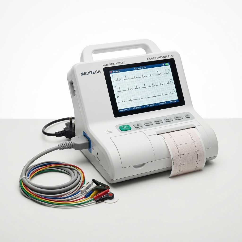 Électrocardiographe (ECG) Portable 3 Pistes