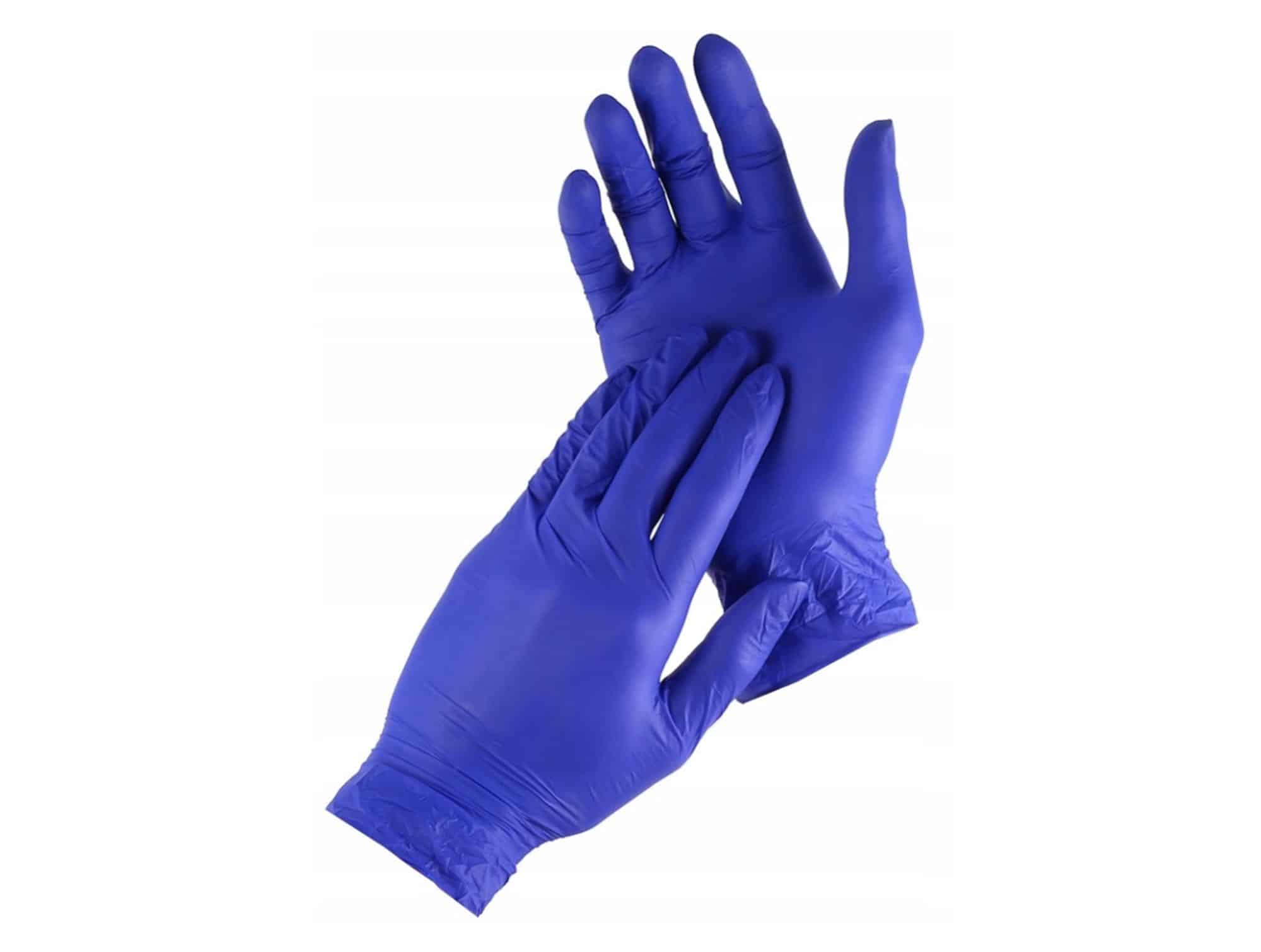 Gants d’examen en nitrile jetables non stériles non poudrés (boîte de 100)