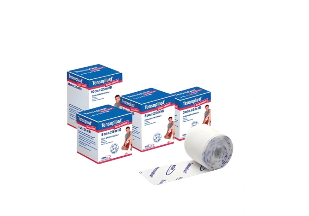 Bande de contention adhésive élastique BSN Tensoplast 2,5 m (largeurs au choix)