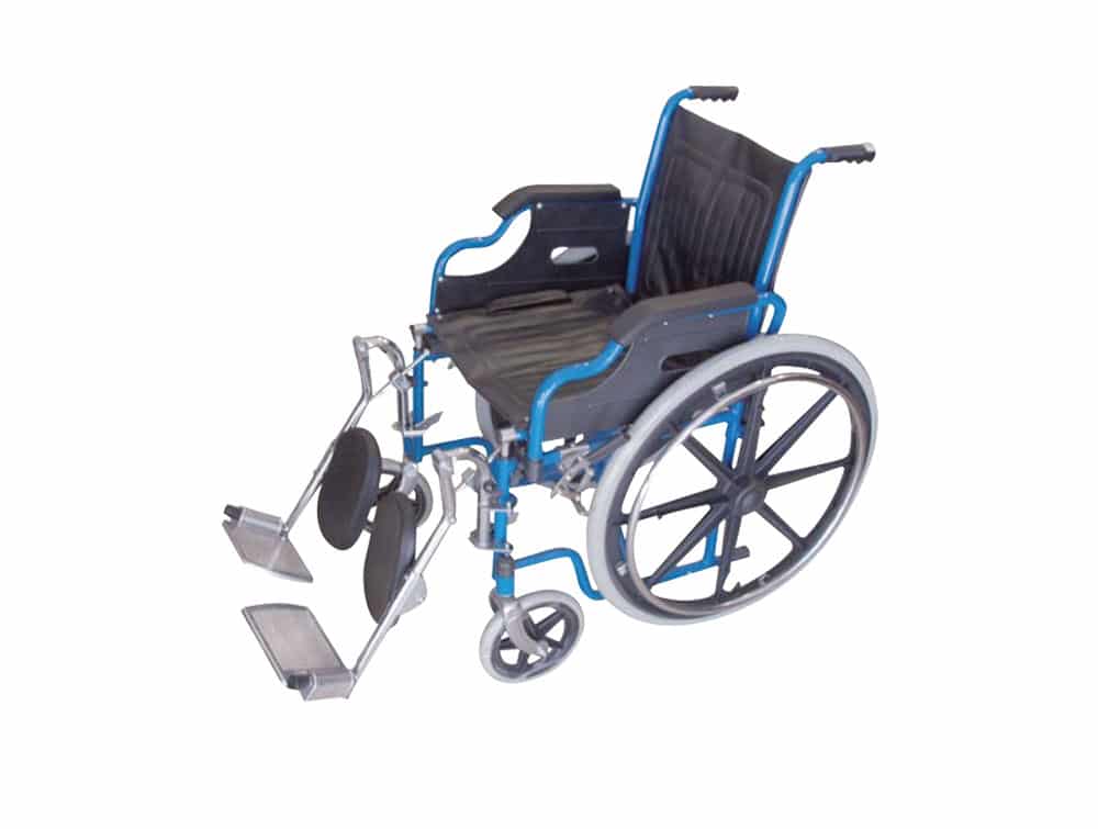 Fauteuil roulant avec reposes jambes