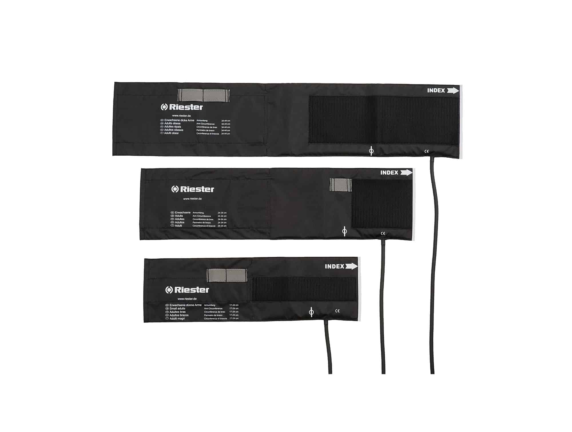 Brassard de tensiomètre désinfectable VEI velcro 1 tube latex adulte Riester (R150)