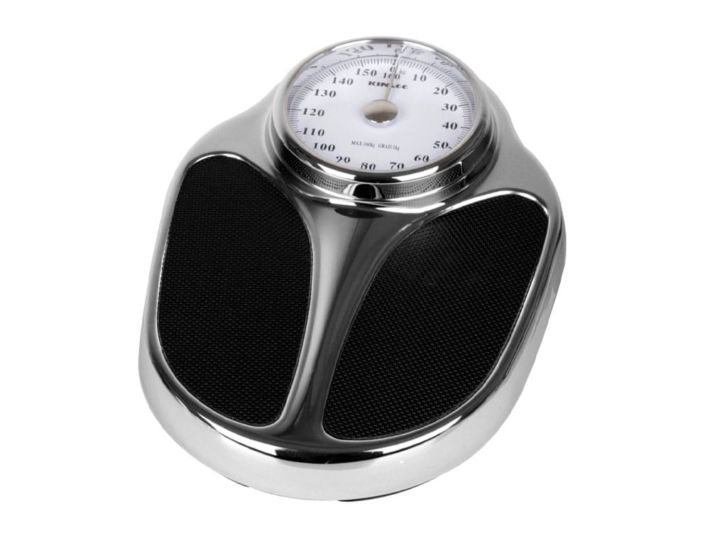 Pèse personne au sol chromé