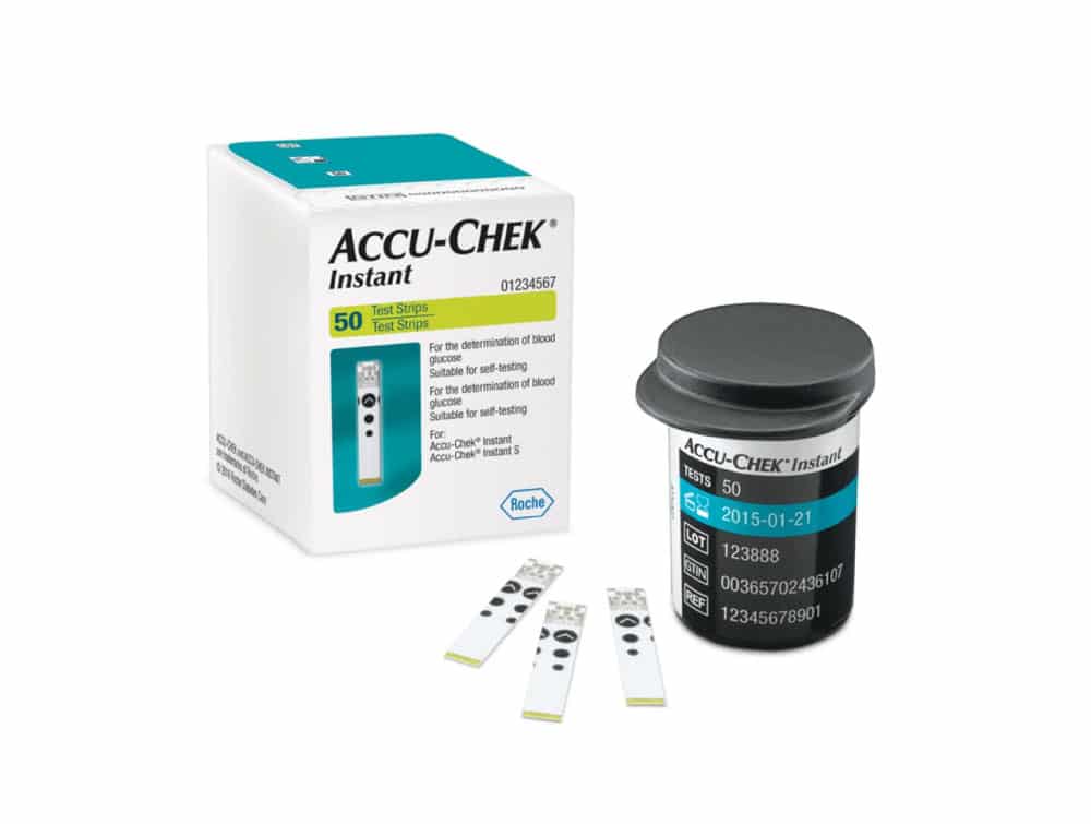 Bandelettes réactives de glycémie Accu - Chek Instant (boîte de 25 ou 50)