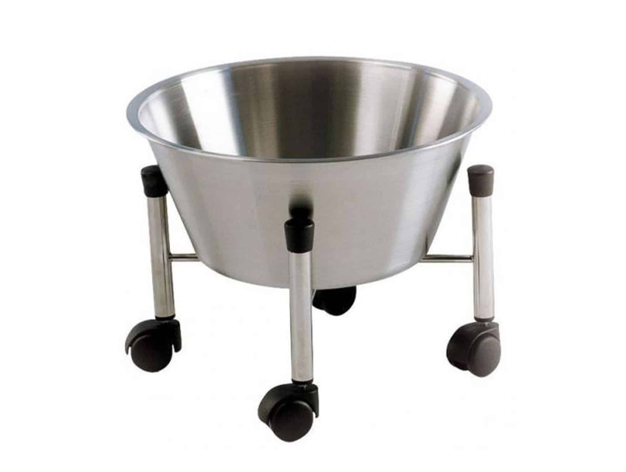 Baquet à déchets roulant en acier inoxydable 13 L, Ø 400 mm