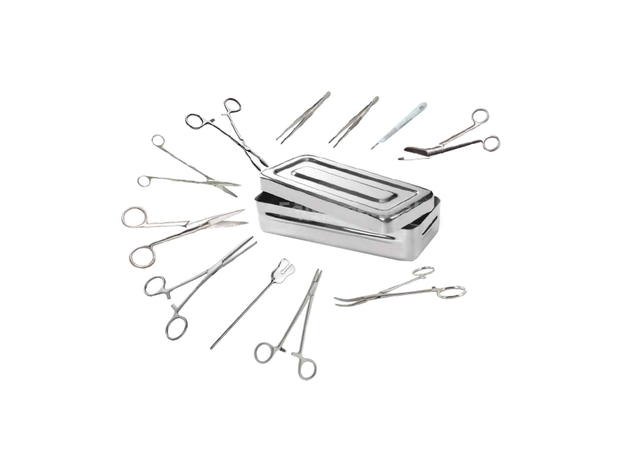 Set d’instruments de petite chirurgie en inox (24 pièces) - Care&Cure Surgical